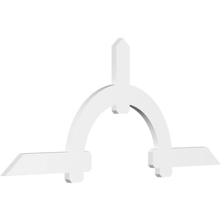 Ekena Millwork Ericson Architectural Grade PVC Gable Bracket, 96"W x 40"H x 2"D x 6"F, 10/12 Pitch GBP096X40X0206ERI00